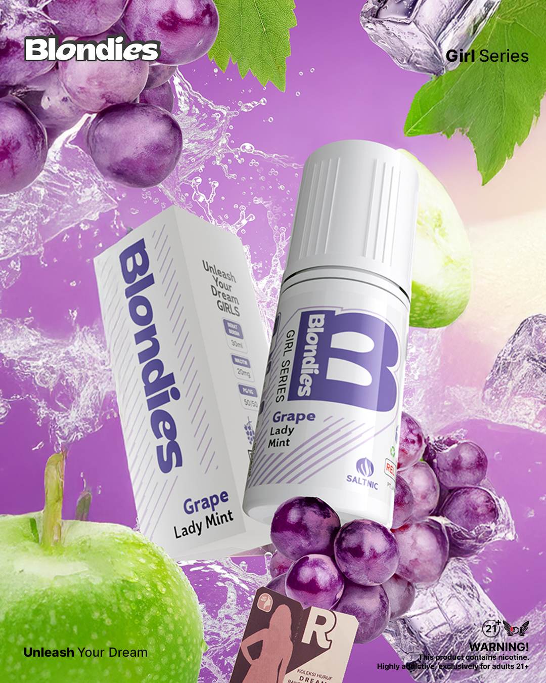 Blondies Girl Series Grape Lady Mint Saltnic