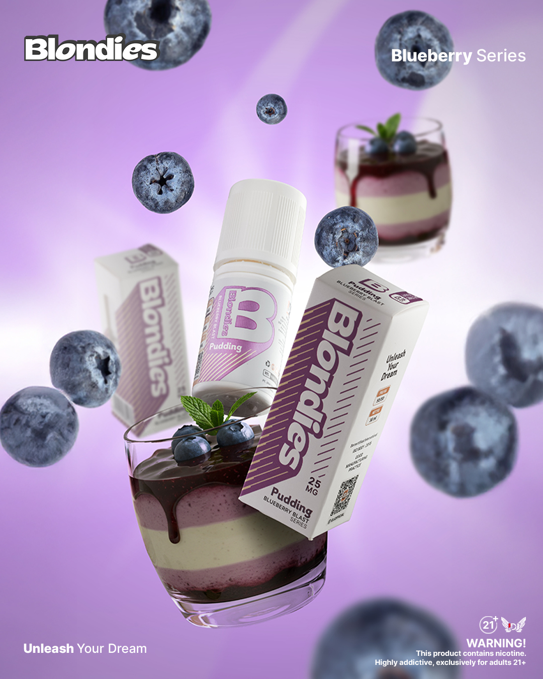 Blondies Blueberry Pudding Saltnic