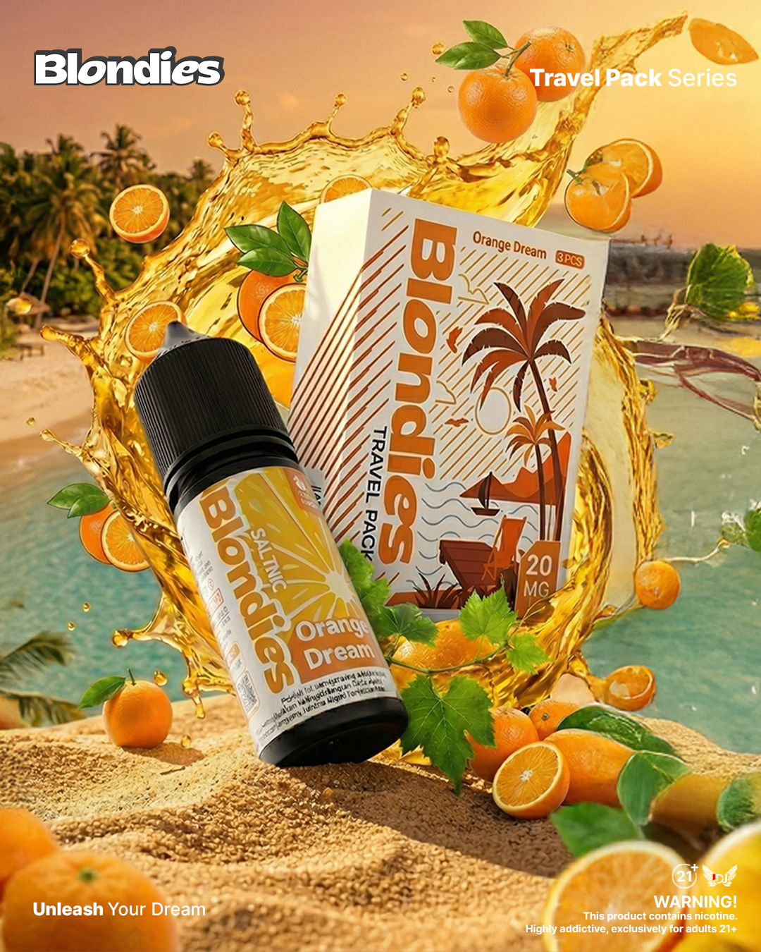 Blondies Travel Pack Orange Saltnic