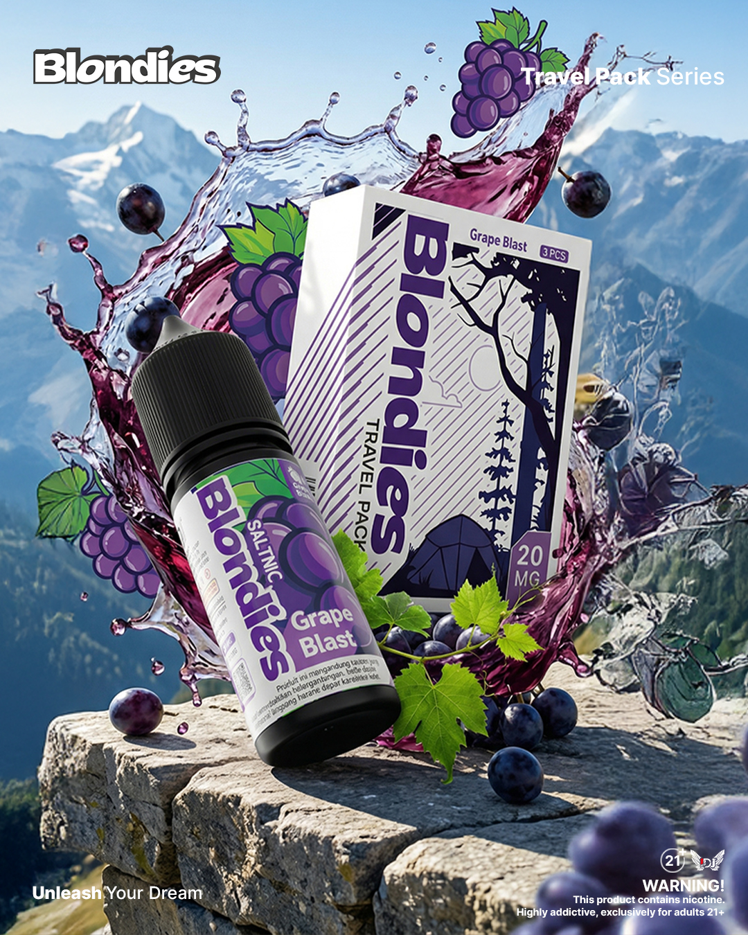 Blondies Travel Pack Grape Saltnic